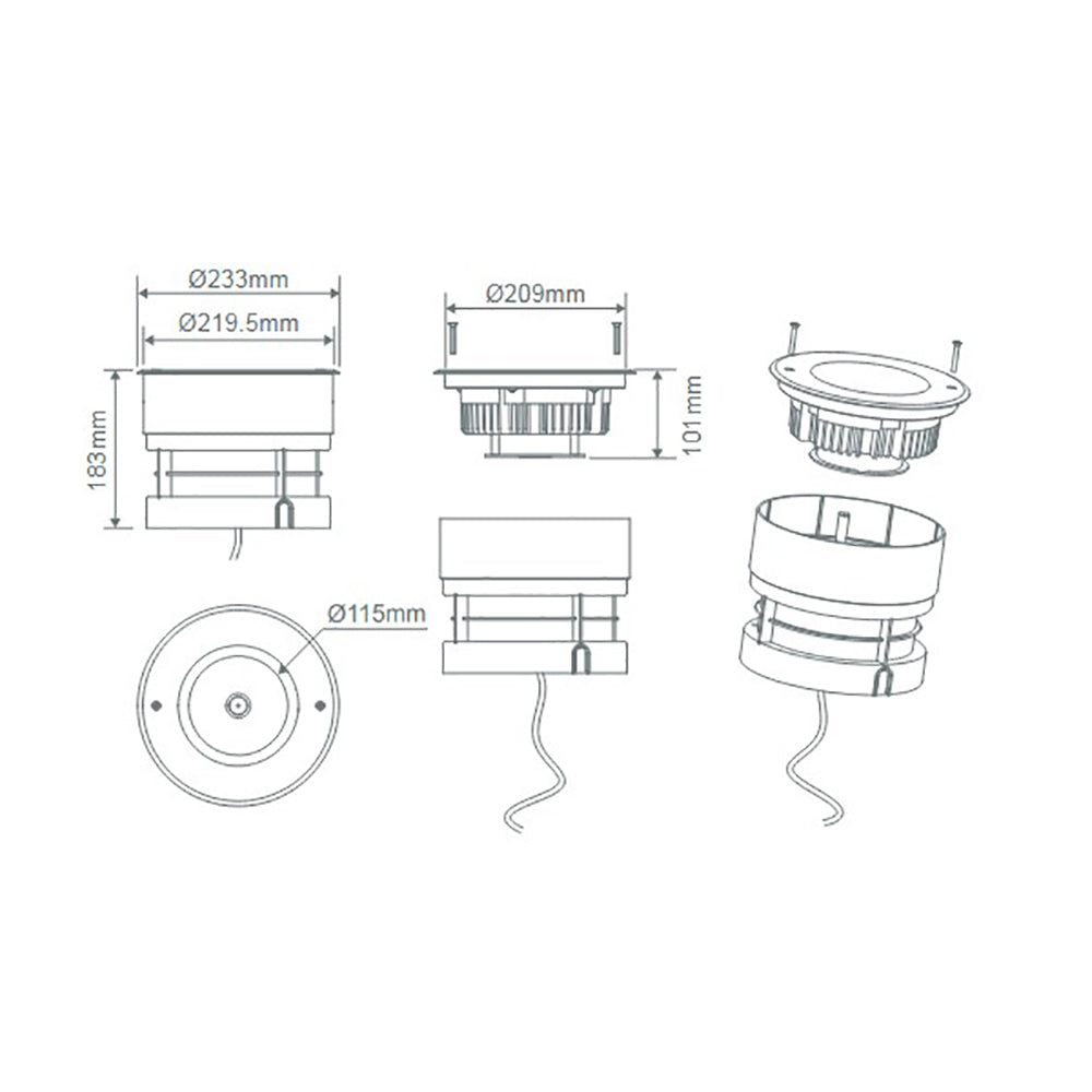 Buy Inground Lights Australia Magento Inground Light 24V 18W 45° Stainless Steel 3000K - 21095
