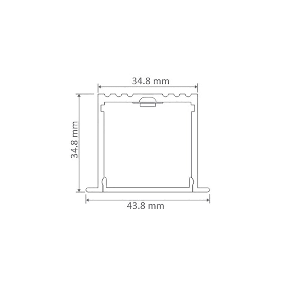 Buy Strip Light Profiles Australia Omega Strip Light Profile Black Aluminium - 22074