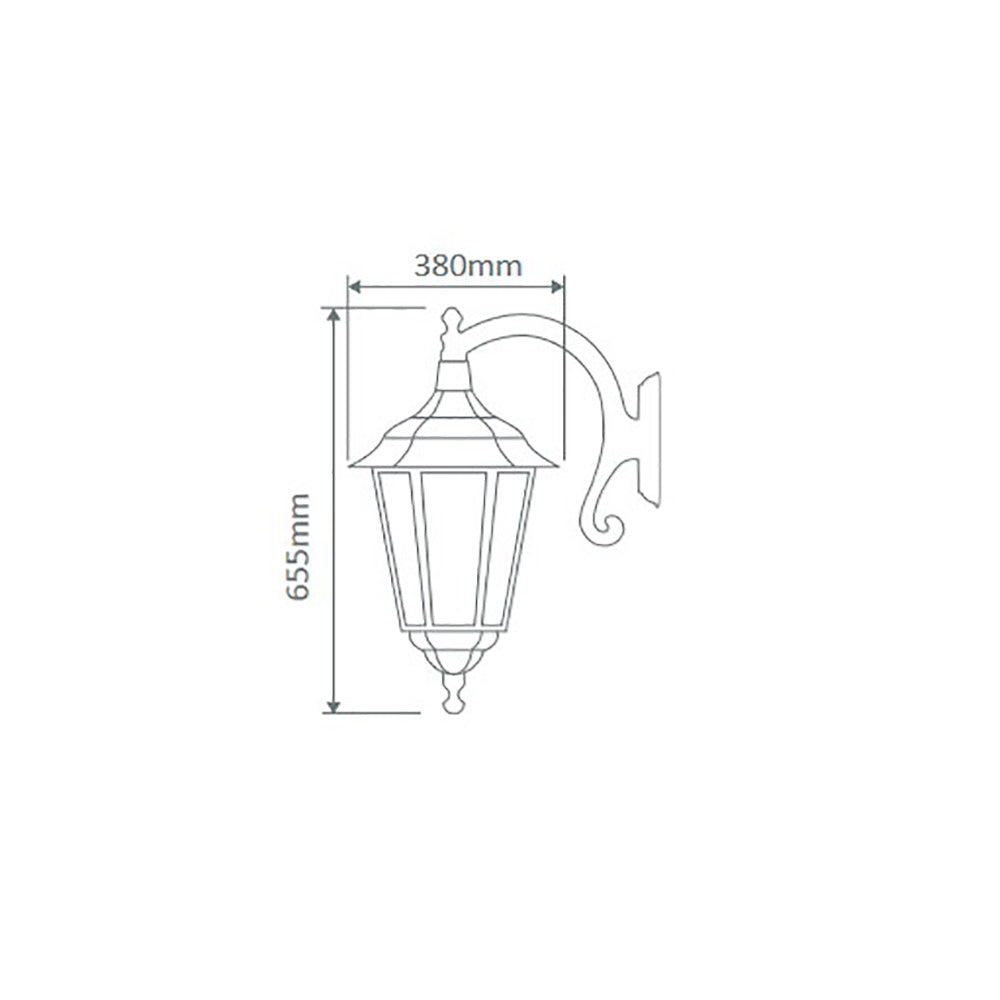 Buy Outdoor Wall Lanterns Australia Chester Outdoor Wall Lantern Down Bracket H655mm Beige Aluminium - 15103