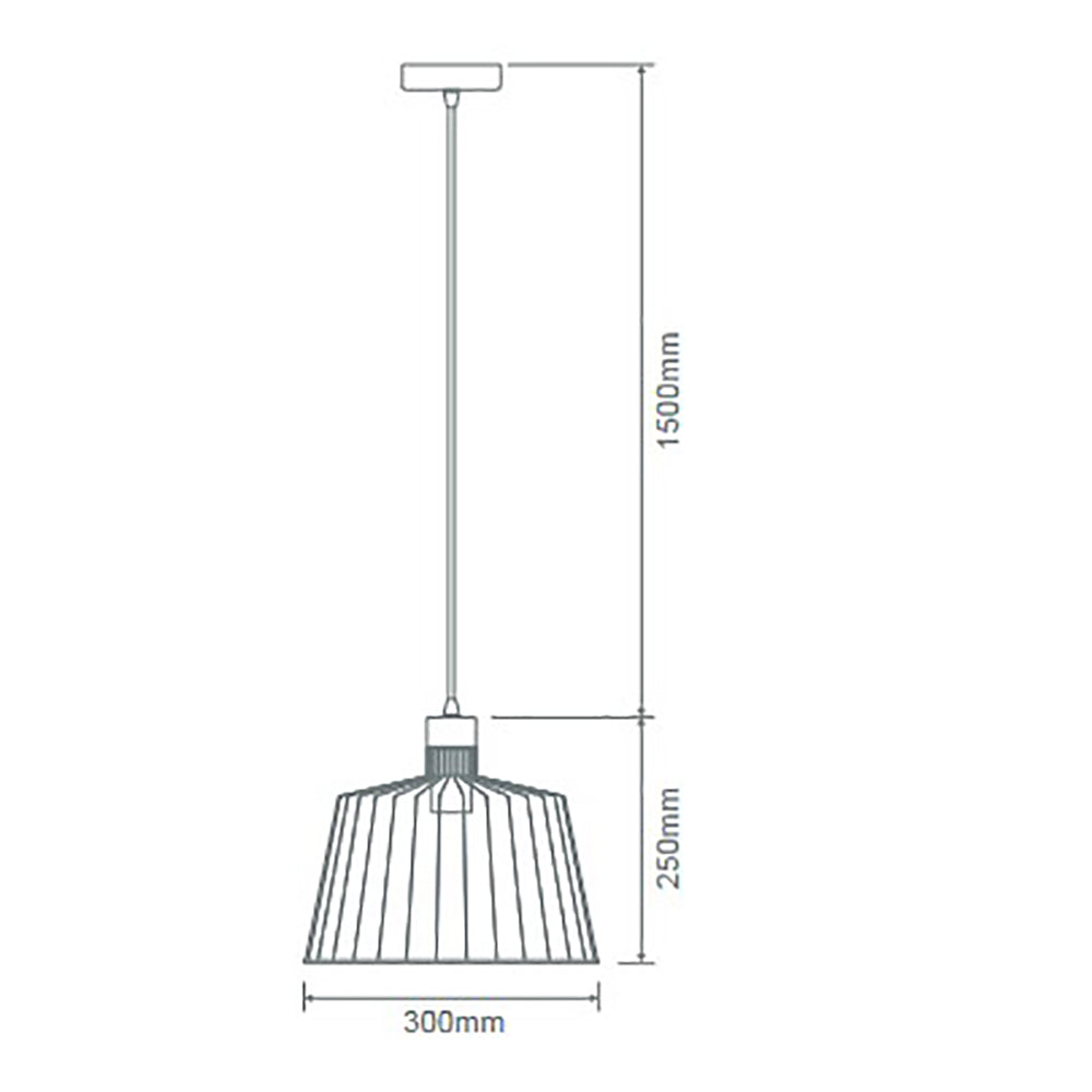 Buy Pendant Lights Australia Ashley Pendant Light W300mm Black Metal - 22510
