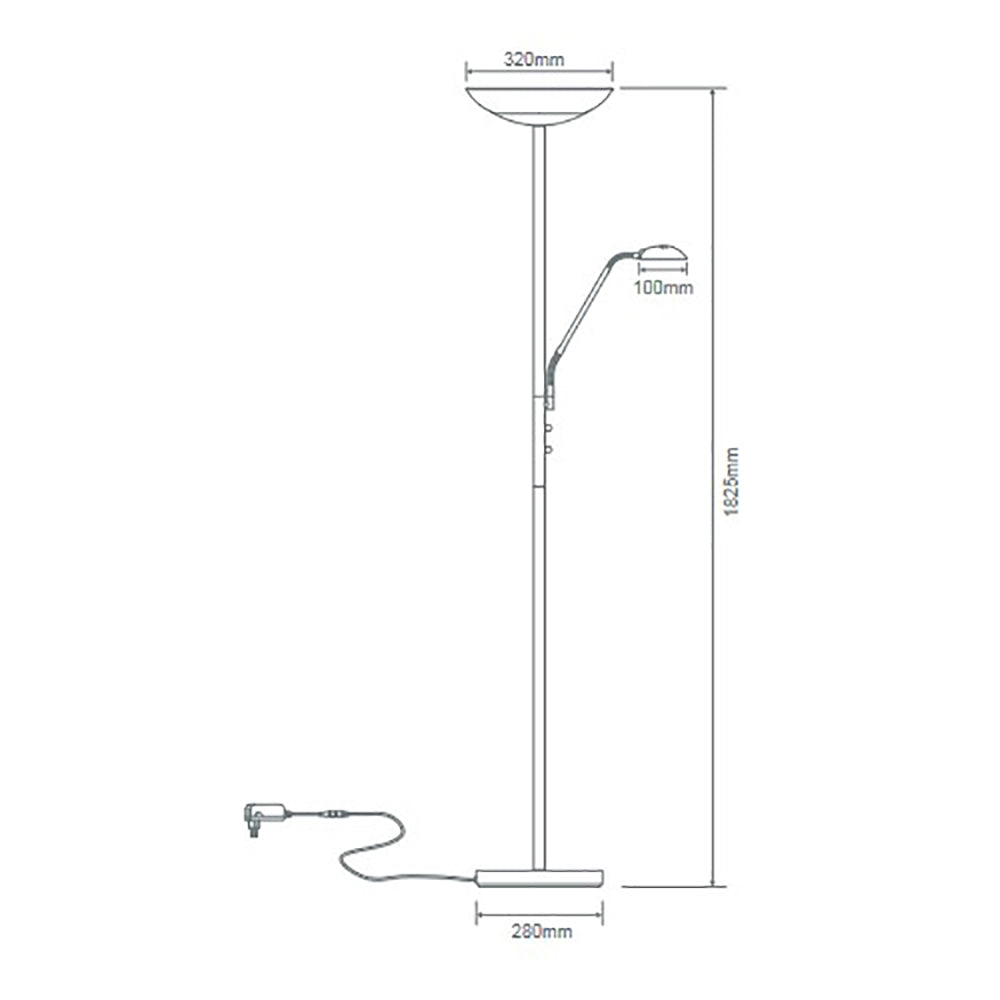 Eden Mother & Child Floor Lamp Black 3000K - 22501