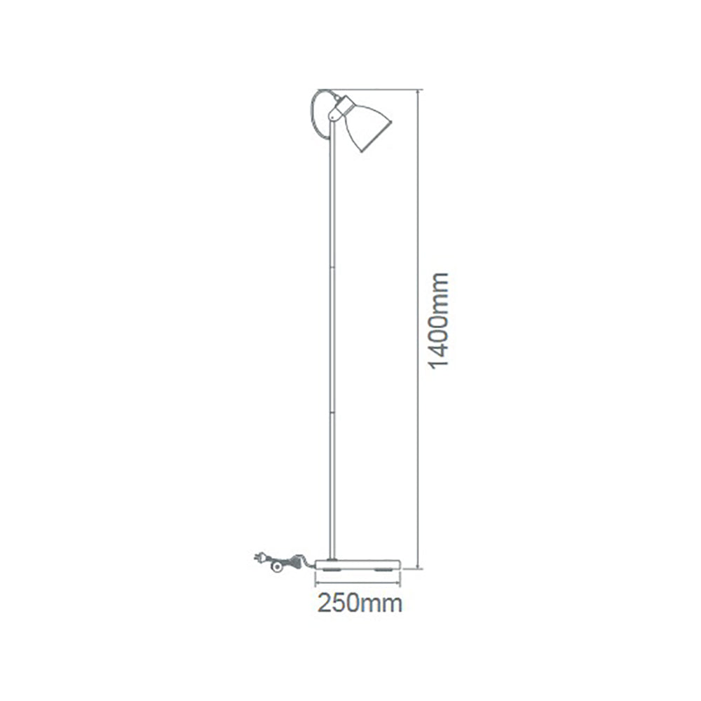 Buy Floor Lamps Australia Leah Floor Lamp White Metal - 22540