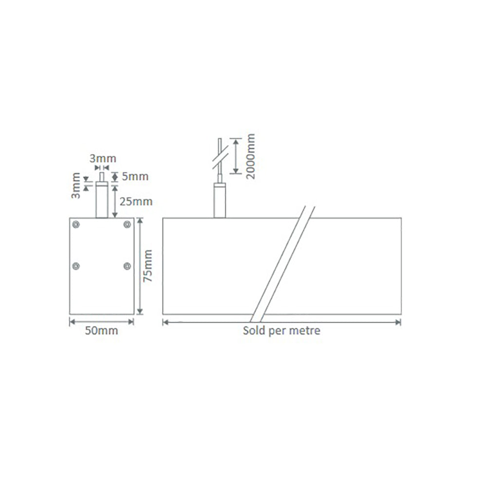 Buy LED Linear Lights Australia Max LED Linear Light L2400mm Aluminium 4000K - 22467