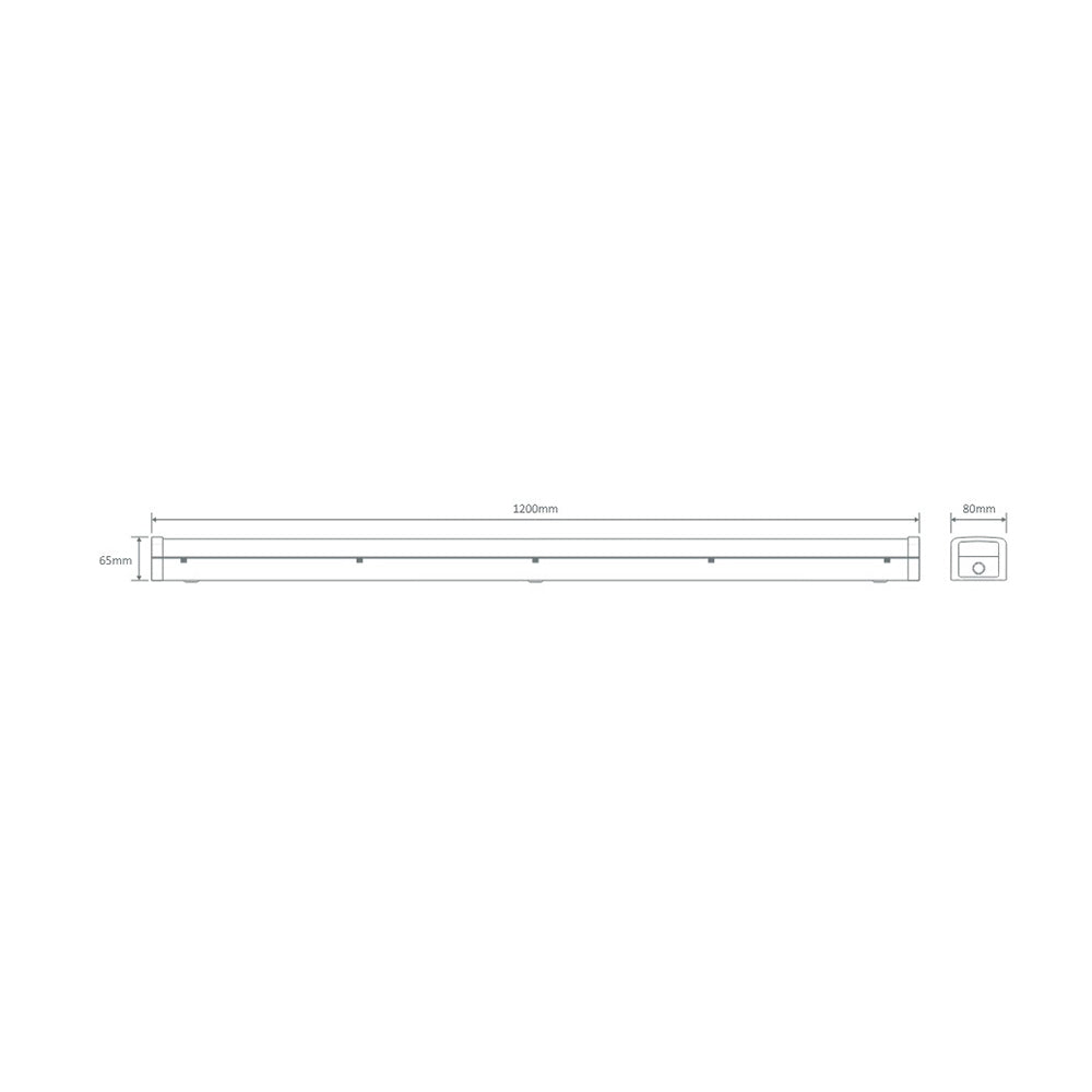 Buy LED Batten Lights Australia Bolt LED Batten Light W1200mm Metal / Polycarbonate 3CCT - 66006
