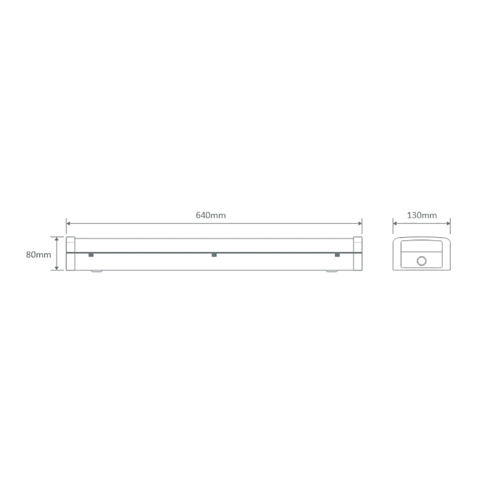 Buy LED Batten Lights Australia Bolt LED Batten Light W640mm Metal / Polycarbonate 3CCT - 66007