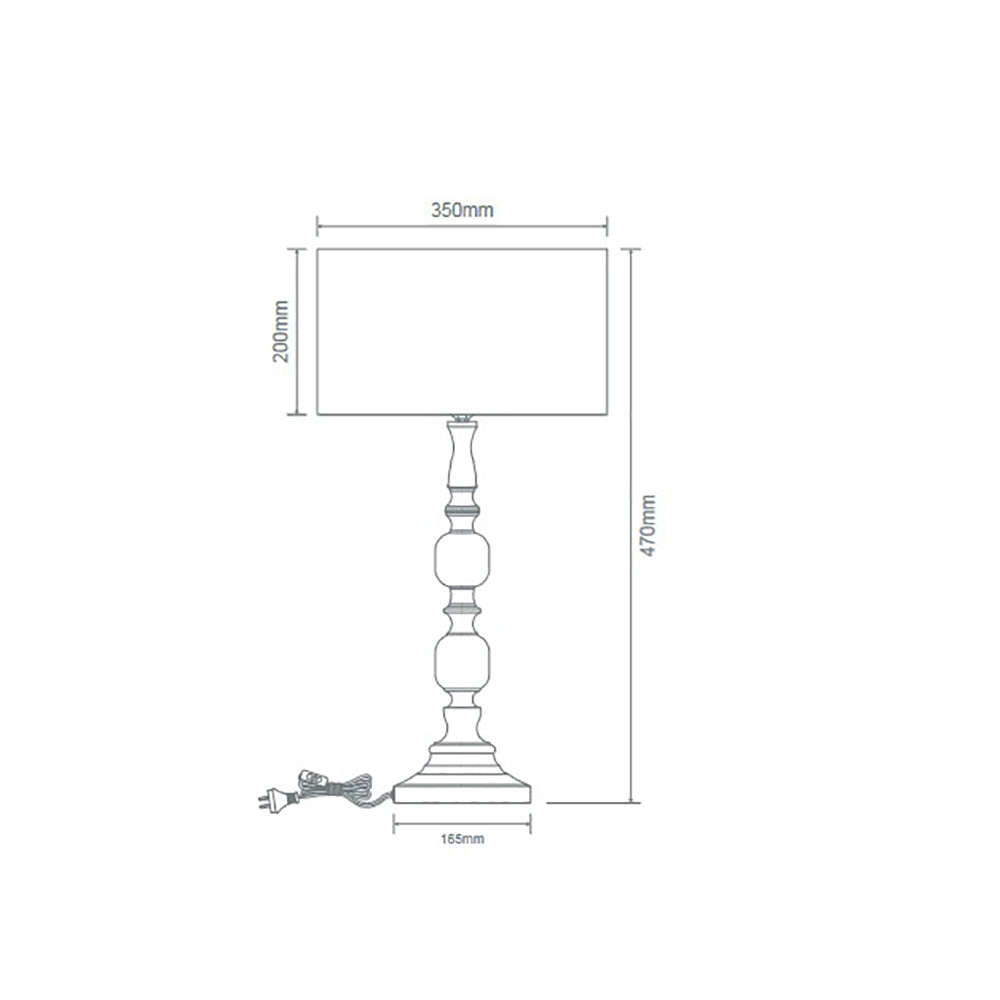 Buy Table Lamps Australia Sandra Table Lamp Antique Brass White Fabric - 22545