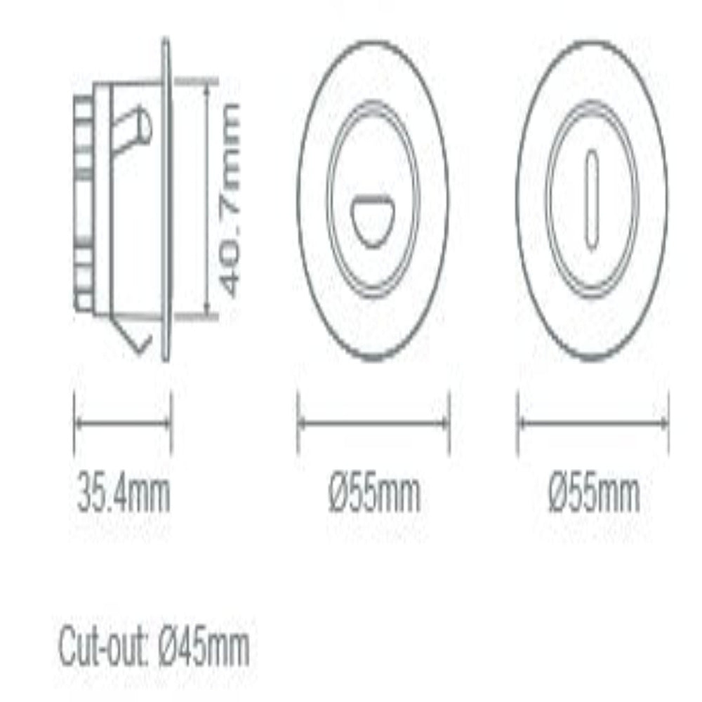 Buy Outdoor Step Lights Australia Camino Round Outdoor Step Light Asymmetric Black 3CCT - 21747