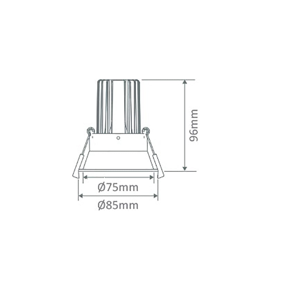 Buy Recessed LED Downlights Australia Cell Recessed LED Downlight W85mm 9W Black 5CCT - 21671
