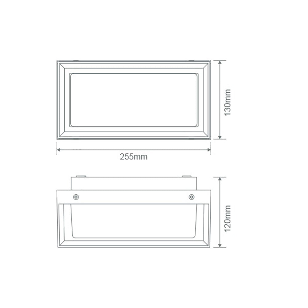 Buy Exterior Wall Lights Australia Claro Rectangle Exterior Wall Light Black Aluminium - 19890