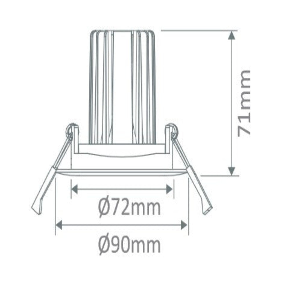 Buy Recessed LED Downlights Australia Cell T75 Recessed LED Downlight W90mm 9W White 5CCT - 21676