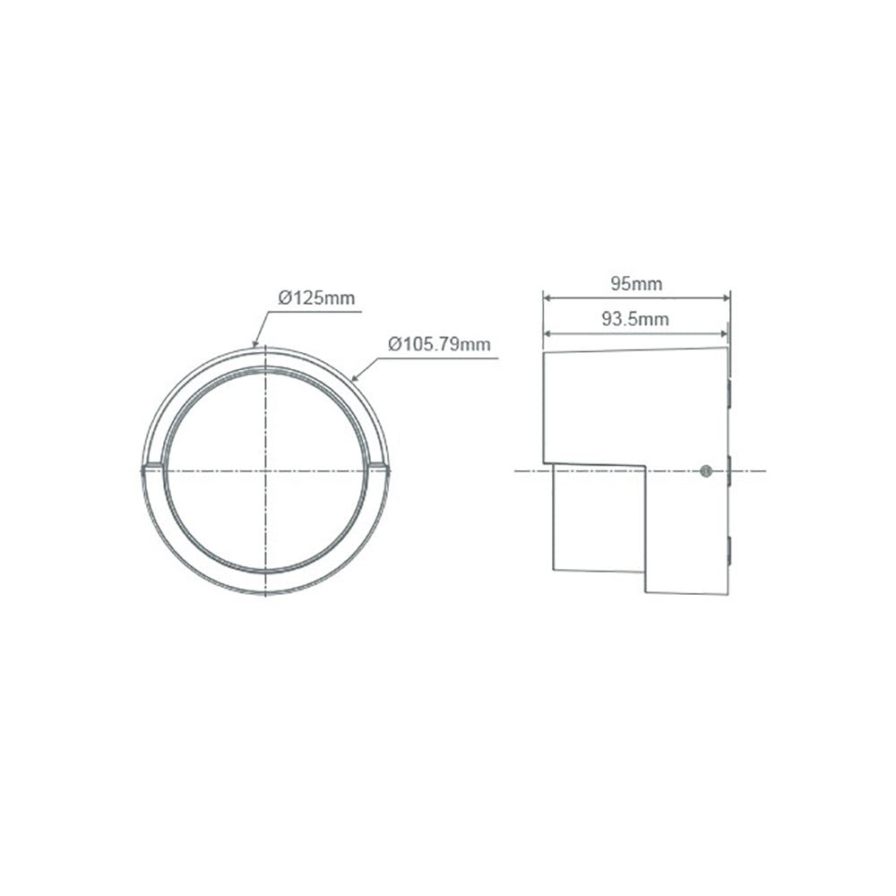 Buy Exterior Wall Lights Australia Livi Round Exterior Wall Light 5W White 3CCT - 22691
