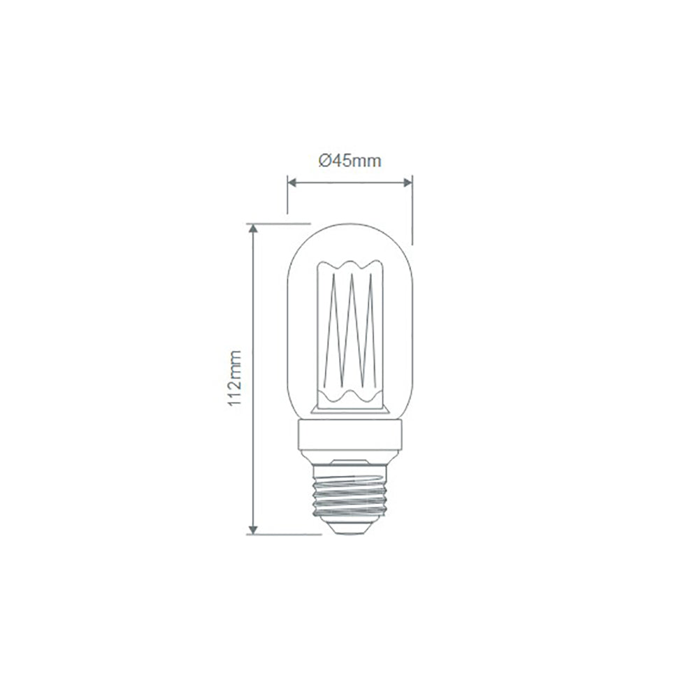 Buy LED Filament Globes Australia T45 Retro LED Filament Globe ES 240V 3.5W Amber 1800K - 65963