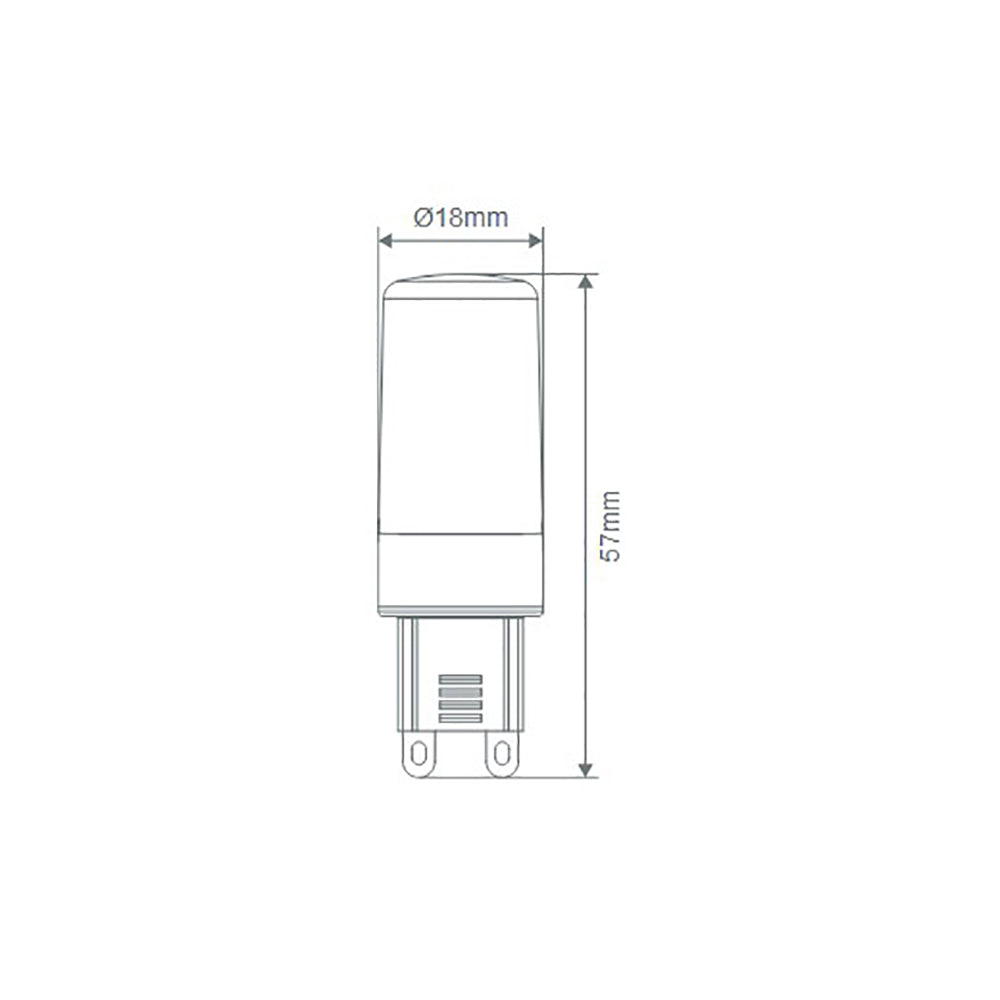 Buy LED Globes Australia Key LED Globe G9 240V 3.5W Frosted 5000K - 65106