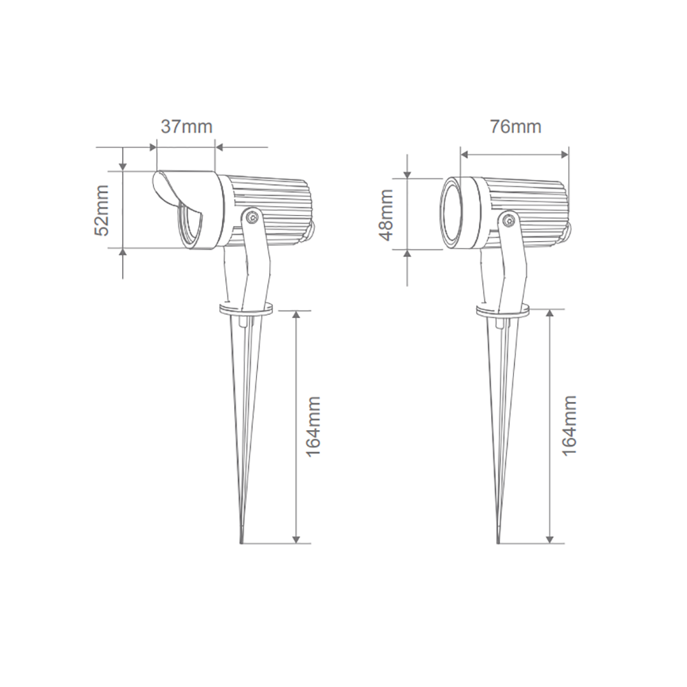 Buy Spike Lights Australia ZOOM-PRO Spike Light 12V 5W Black 3CCT - 25702
