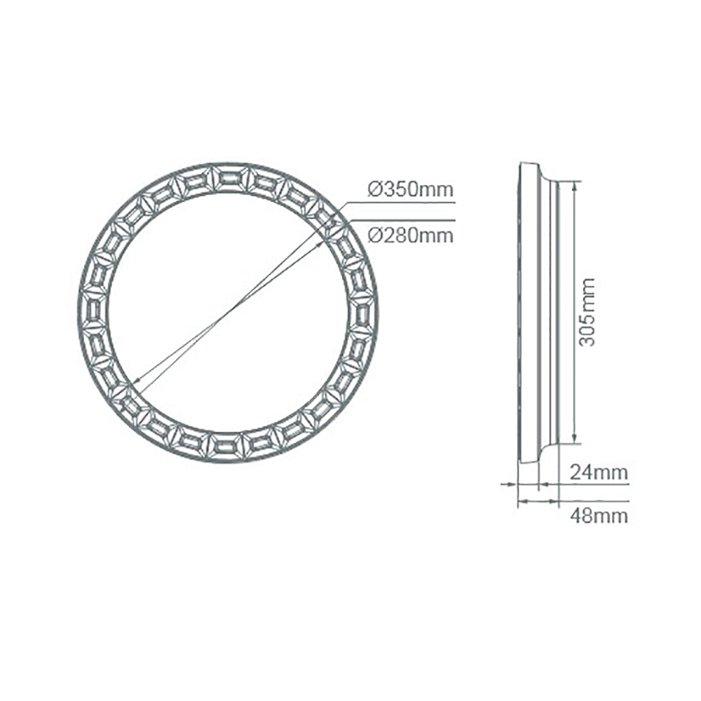Buy LED Oyster Lights Australia Gear Round LED Oyster Light White Polycarbonate 3CCT - 22672