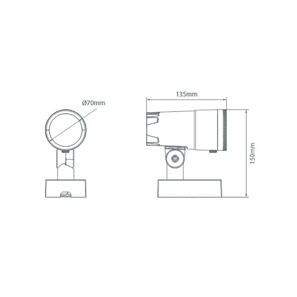Buy Exterior Spotlights Australia Kira Exterior Spotlight Black 5000K - 20265