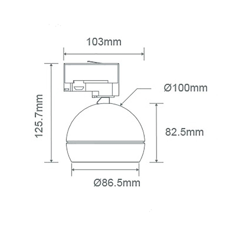 Buy Three Circuit Track Heads Australia Moon Three Circuit Track Head Flood White 3CCT - 22797