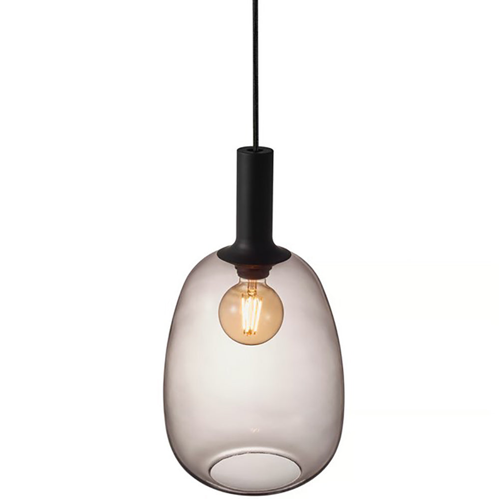 Buy Pendant Lights Australia Alton Pendant Light W230mm Black / Smoked Glass - 47303047