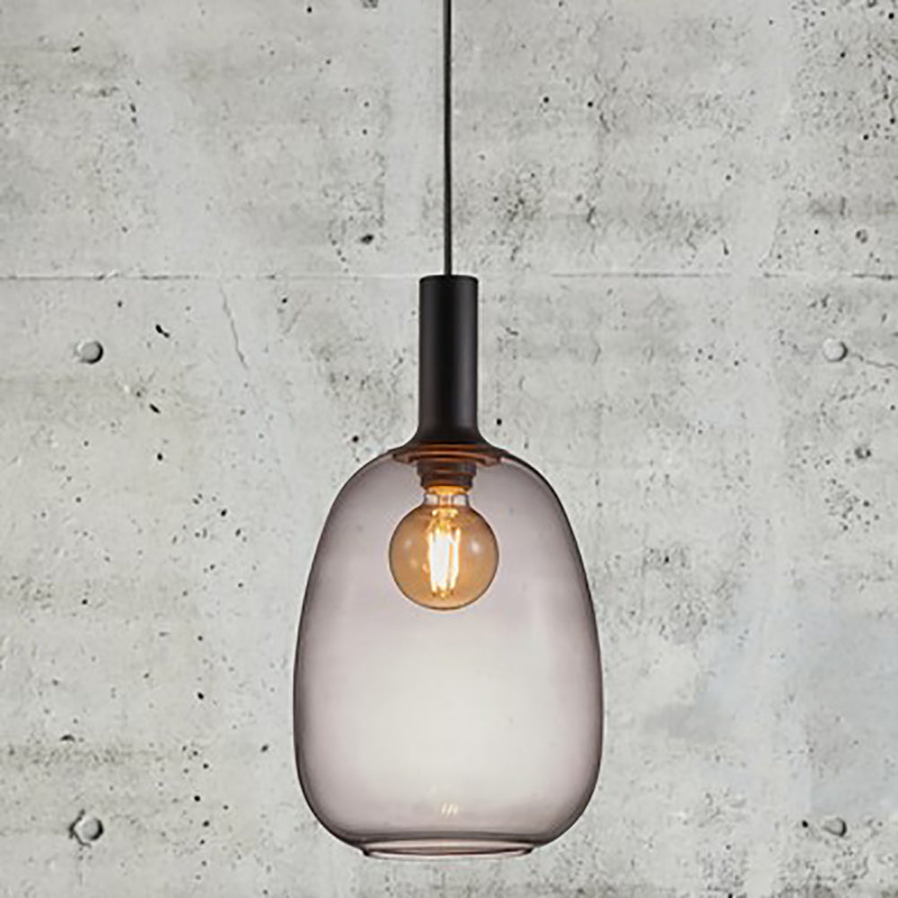 Alton Pendant Light W230mm Black / Smoked Glass - 47303047