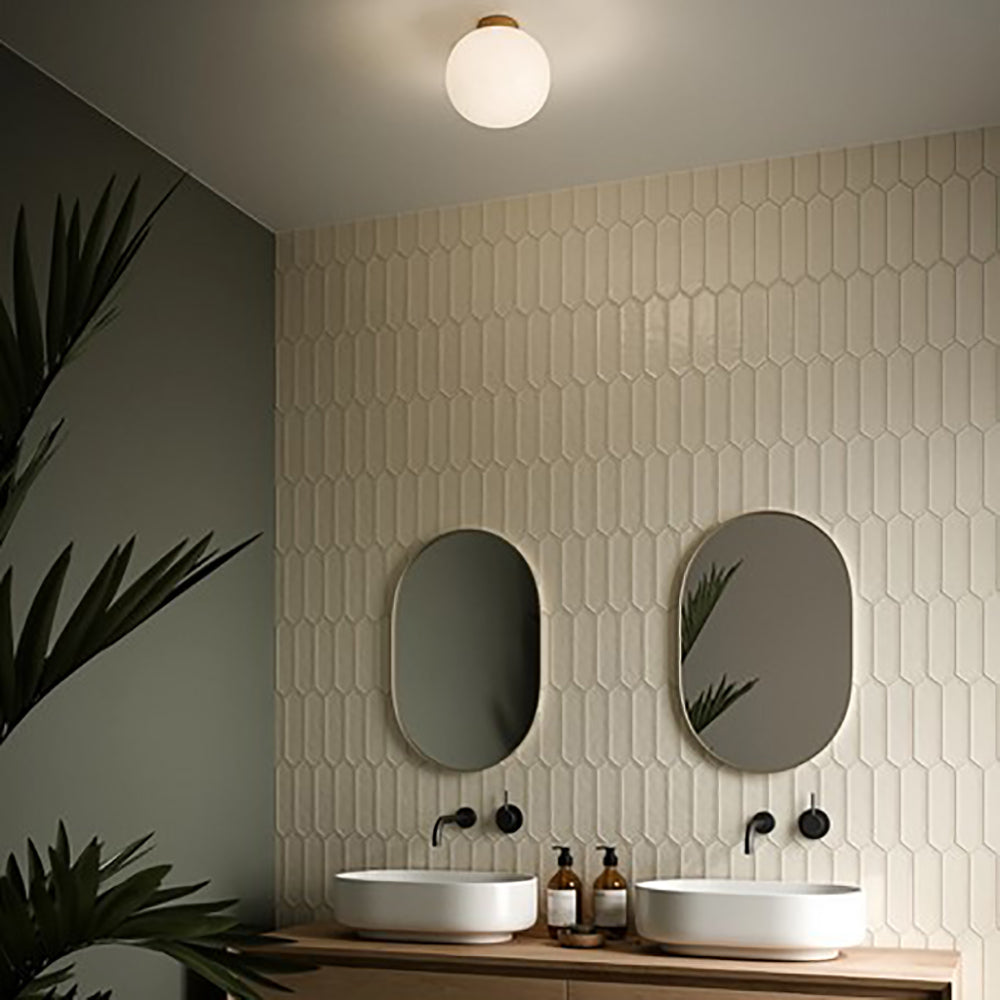 Buy Flush Mount Lights Australia Alton Flush Mount Light Brass / Opal White Glass - 2010506001