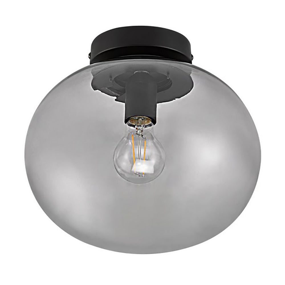 Alton Flush Mount Light Black / Smoked Glass - 2010506047