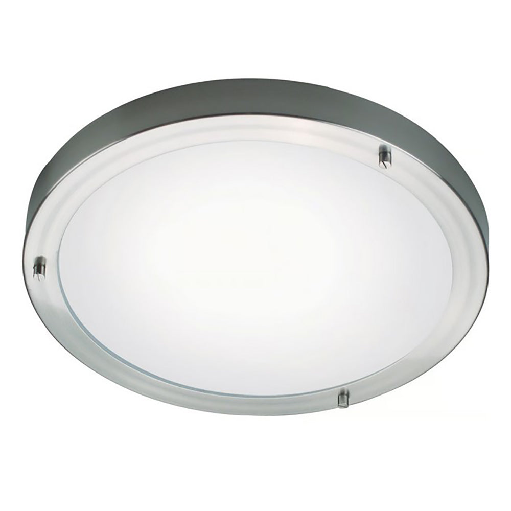 Buy Oyster Lights Australia Ancona Round Oyster 2 Lights Brushed Steel Metal - 25316132