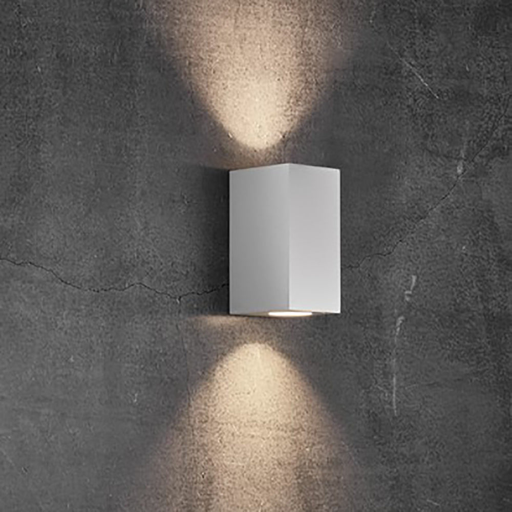 Buy Up / Down Wall Lights Australia Canto Square Up & Down Wall 2 Lights White Aluminium - 49731001