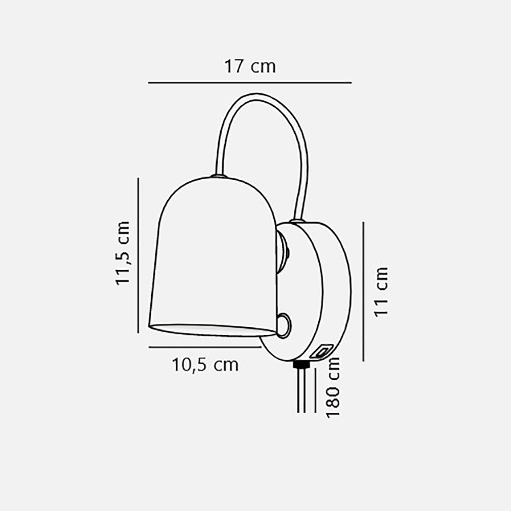 Buy Bedside Reading Lights Australia Angle Bedside Reading Light Grey Metal - 2120601010