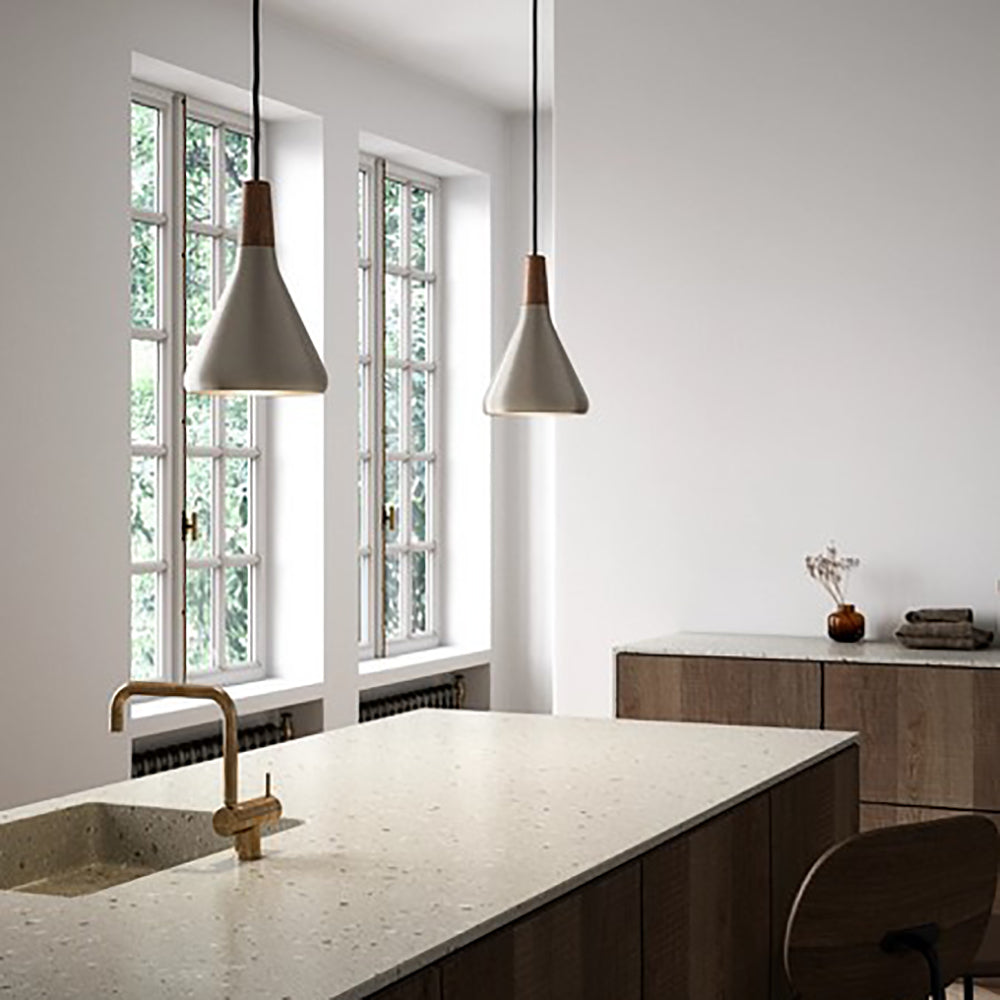 Buy Pendant Lights Australia Nori Pendant Light W180mm Brushed Steel Metal - 2120803032