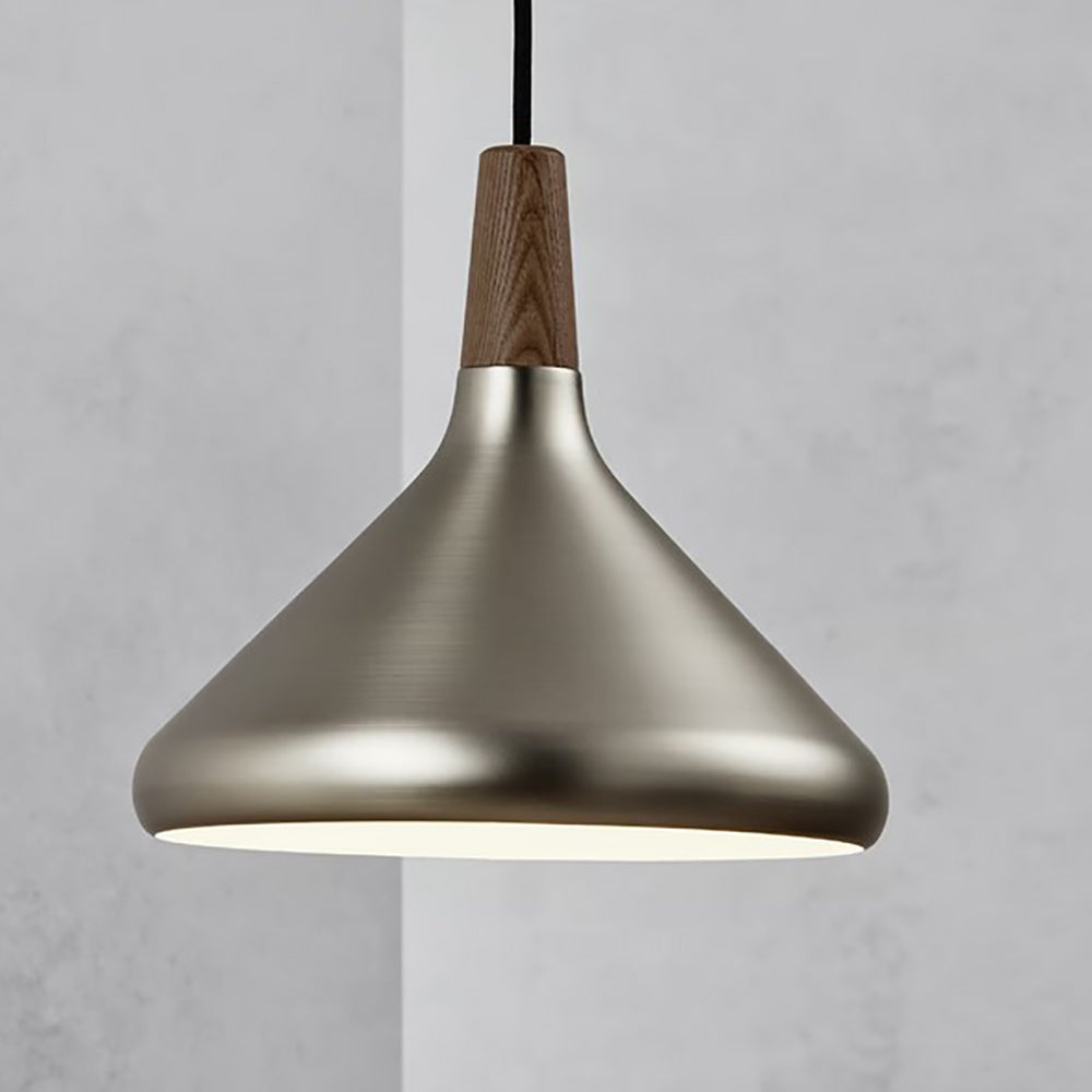 Buy Pendant Lights Australia Nori Pendant Light W270mm Brushed Steel Metal - 2120813032