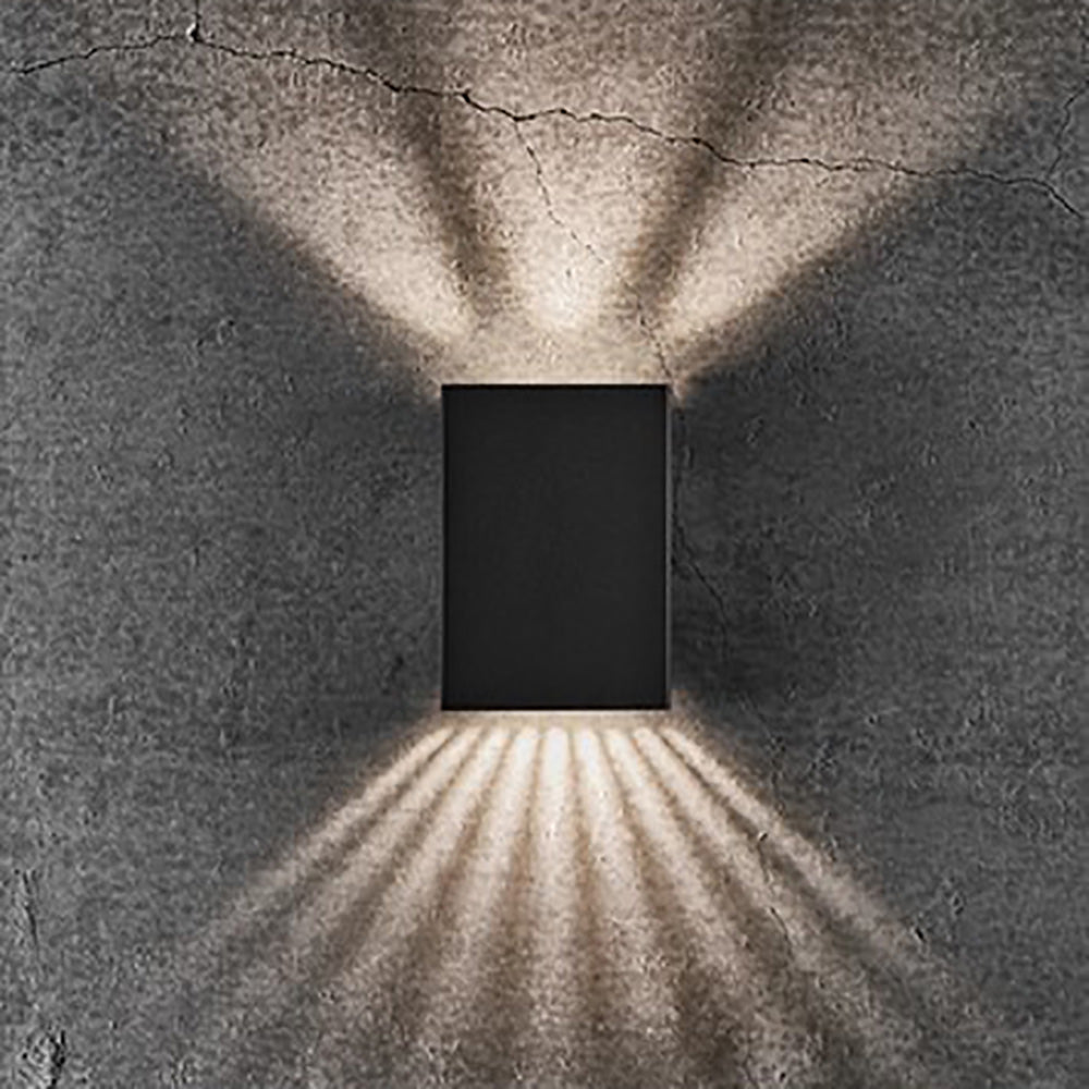 Buy Up / Down Wall Lights Australia Fold Up & Down Wall 2 Lights W105mm Black Aluminium 3000K - 2019041003