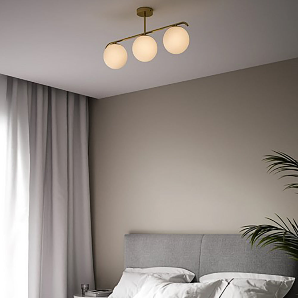 Buy Semi-Flush Mount Lights Australia Grant Semi-Flush Mount 3 Lights Brass Metal - 2010583035