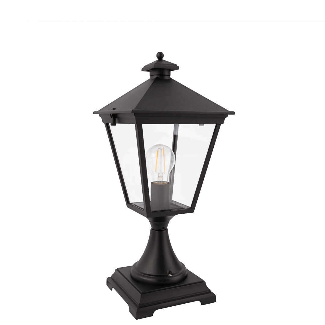 London Pillar Light Aluminium Black or White
