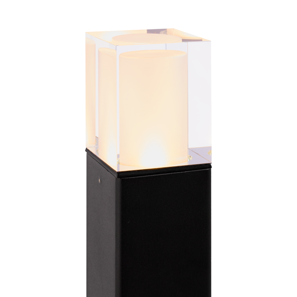 Arendal Mini 370mm LED Bollard Light Steel Black 4W 3000K - NLYS.1566B