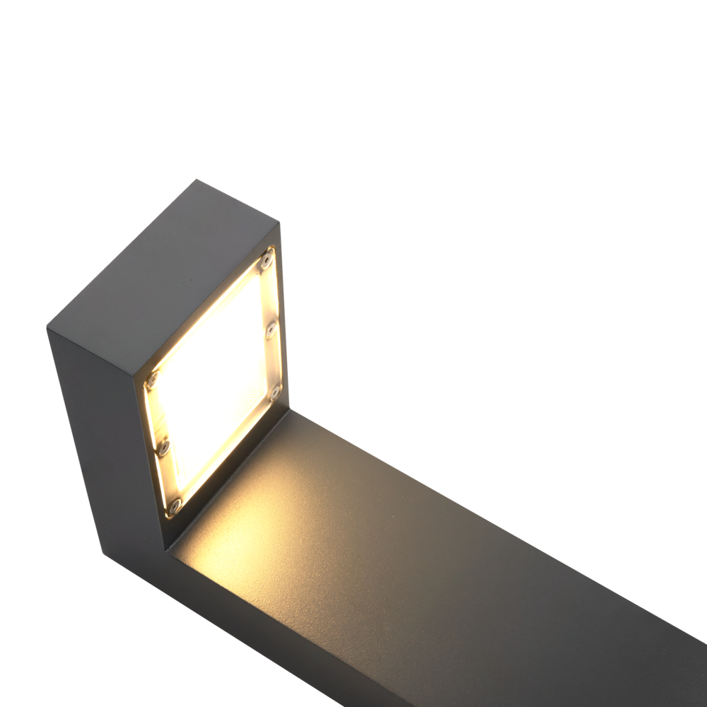 Asker Small LED Bollard Light Aluminium Graphite 10W 3000K - NLYS.5212GR