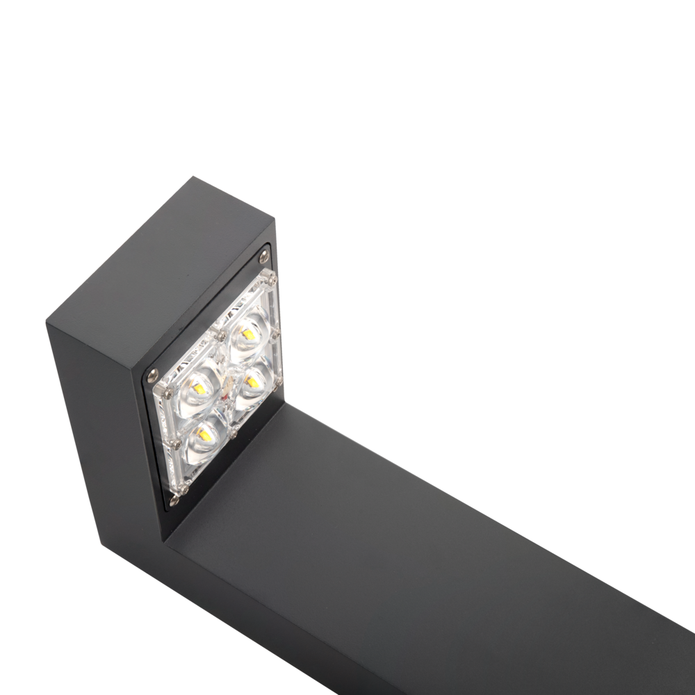 Asker Large LED Bollard Light Aluminium Graphite IESNA Type V 7.7W 3000K - NLYS.1316GR