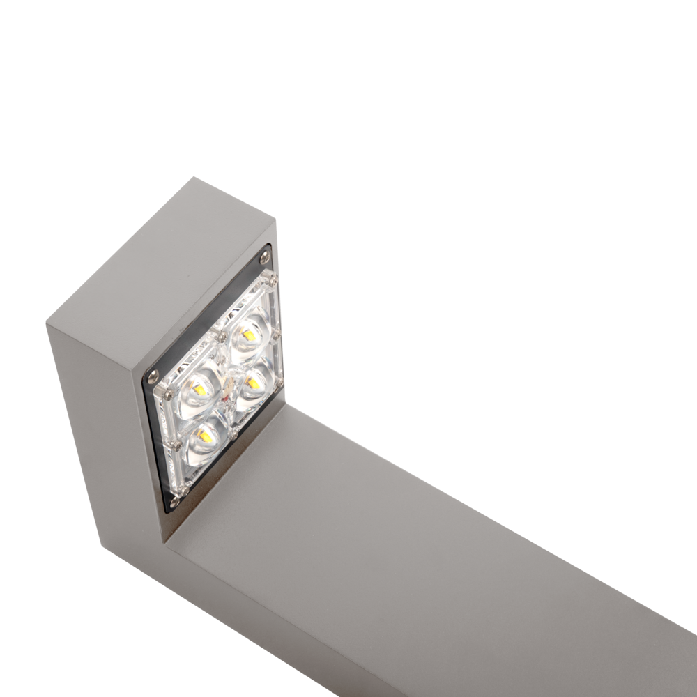 Asker Large LED Bollard Light Aluminium IESNA Type V 7.7W 3000K - NLYS.1316AL