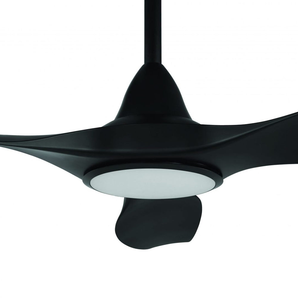 Buy DC Ceiling Fans With Light Australia Noosa 52" DC Fan ABS Light Matt Black - 202969