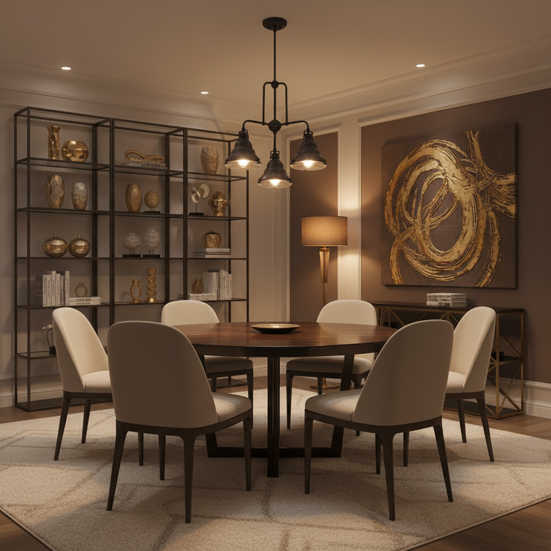 East Vale 3 Light Chandelier Palladian Bronze - QZ-EASTVALE3
