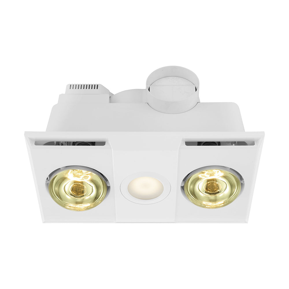 Heatflow Bathroom 2 Heat/Fan/Light White - 204154