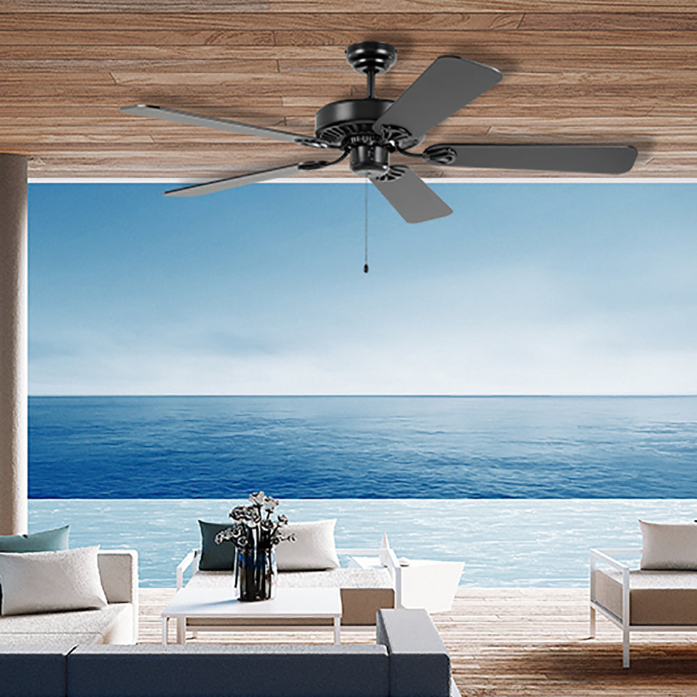 Buy AC Ceiling Fans Australia Waikiki 52" AC Fan Matt Black - 20518102