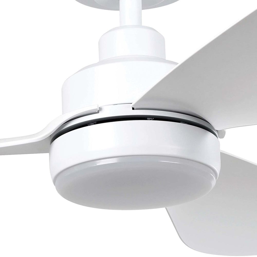 Buy DC Ceiling Fans With Light Australia Torquay 48" DC Fan Matt White With 20W TRI Colour LED - 20522801