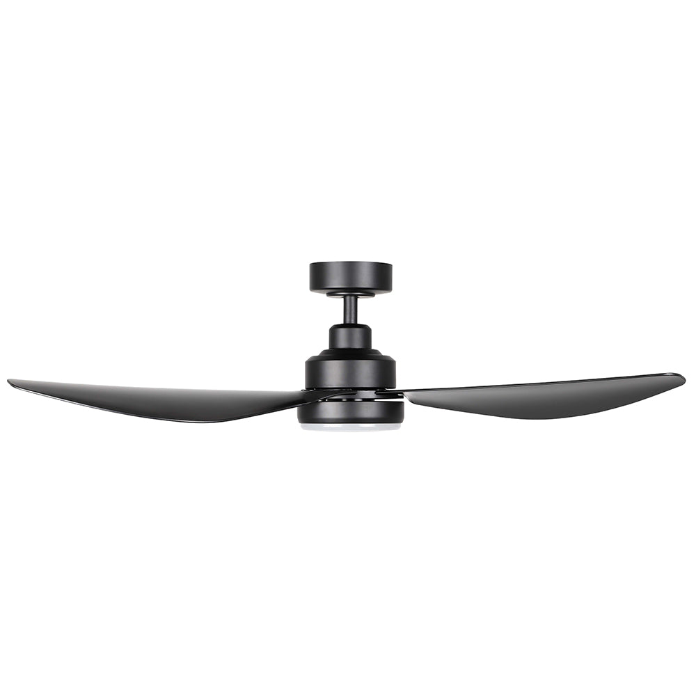 Buy DC Ceiling Fans With Light Australia Torquay 48" DC Fan Matt Black With 20W TRI Colour LED - 20522802
