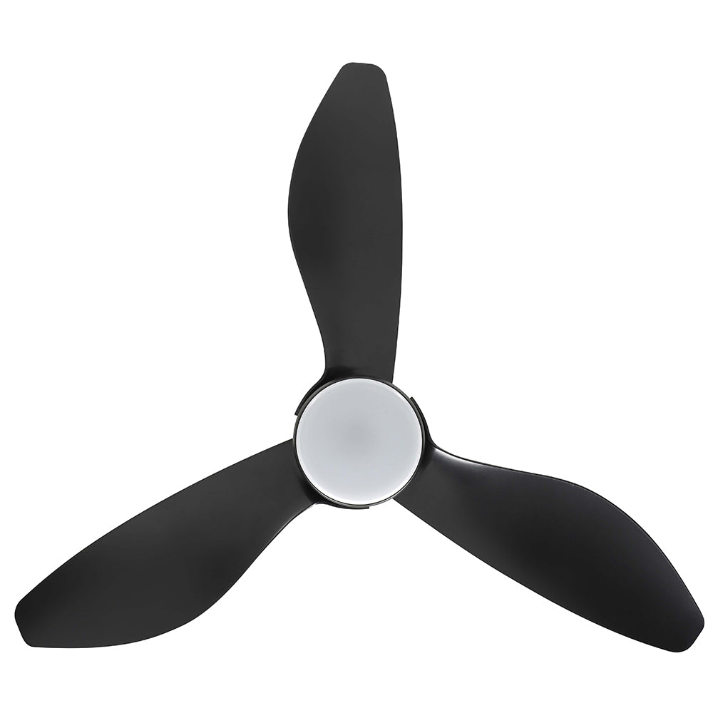 Buy DC Ceiling Fans With Light Australia Torquay 48" DC Fan Matt Black With 20W TRI Colour LED - 20522802