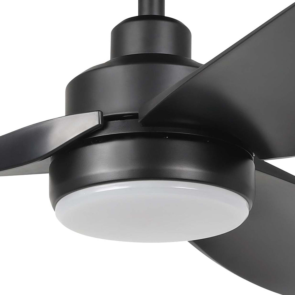 Buy DC Ceiling Fans With Light Australia Torquay 56" DC Fan Matt Black With 20W TRI Colour LED - 20523102