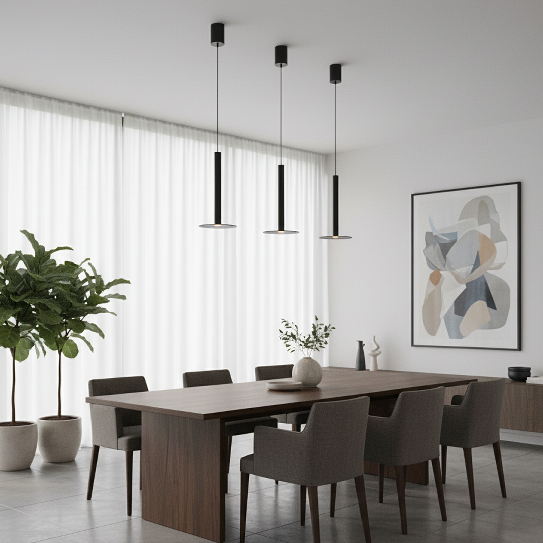 Gardo LED Pendant 240V 6W 3000K Black - GRADO PE-BK