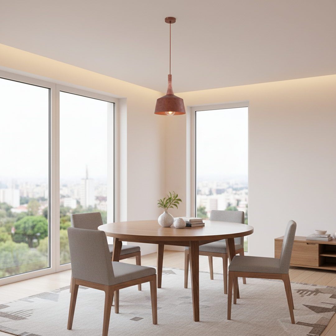 Oxido 270mm Dome Pendant Light Rustic Brown - OXIDO1
