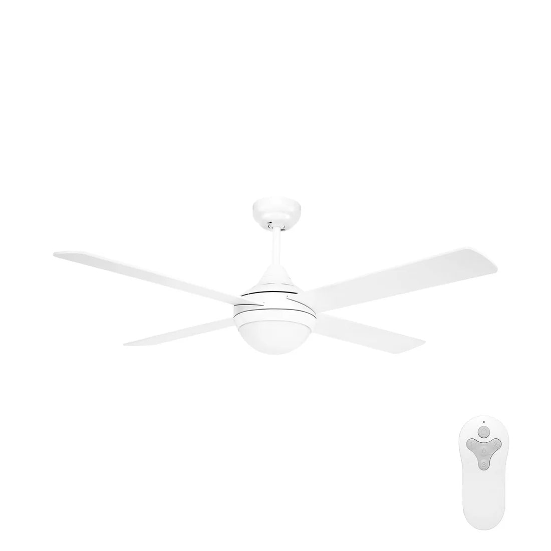 Tempo Plus AC Ceiling Fan 48" With Light And Remote White - 22273/05R