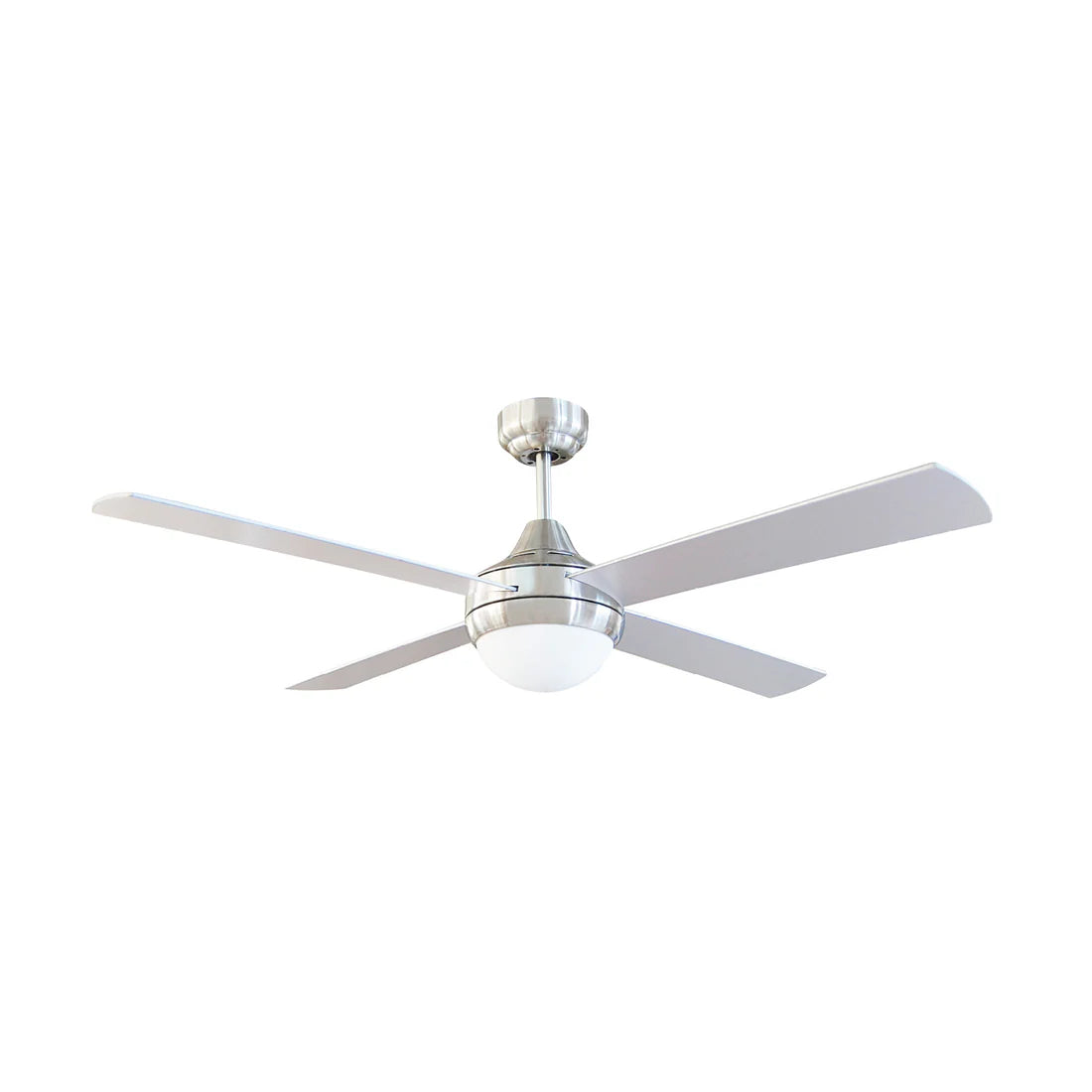 Tempo Plus AC Ceiling Fan 52" With Light Brushed Aluminium - 22279/13