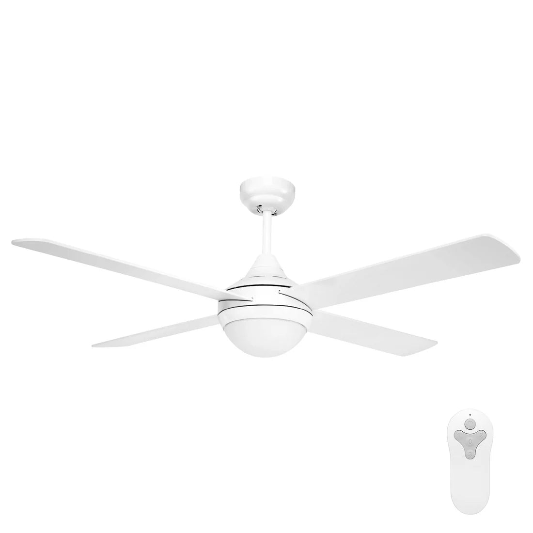 Tempo Plus AC Ceiling Fan 52" With Light And Remote White - 22279/05R